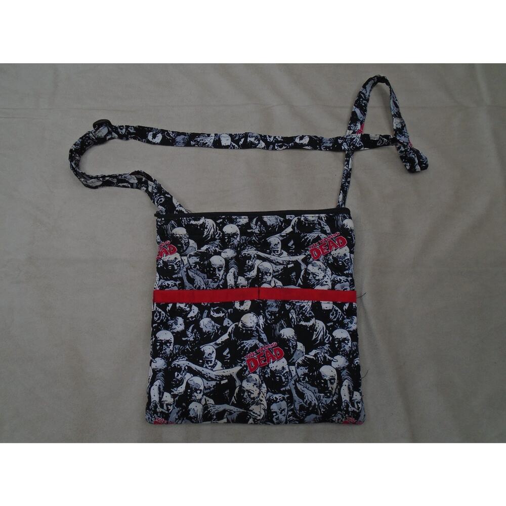 Walking Dead Comic Book Purse Bag Crossbody Zombie Print Soft Quilted